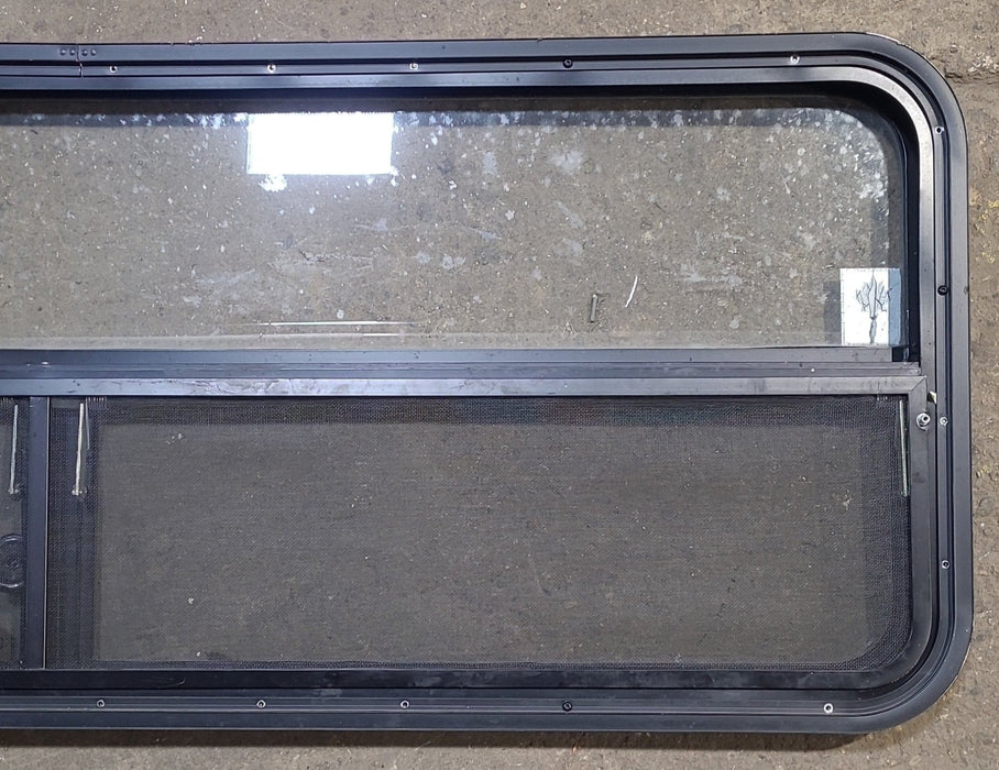 Used Black Radius Opening Window : 59 1/4" W x 21 1/4" H x 1 7/8" D