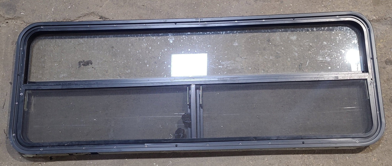 Used Black Radius Opening Window : 59 1/4" W x 21 1/4" H x 1 7/8" D