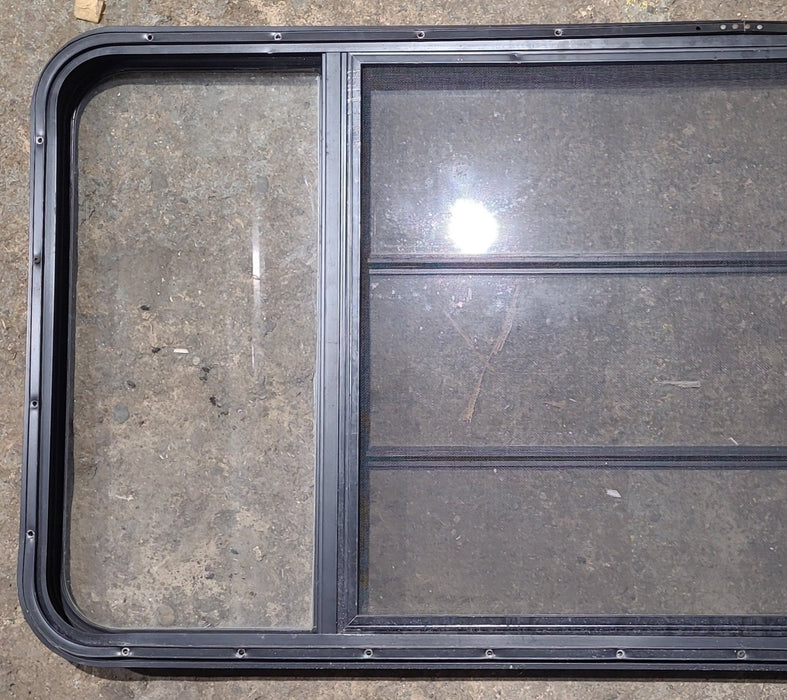 Used Black Radius Opening Window : 59 3/4" W x 26" H x 1 1/4" D