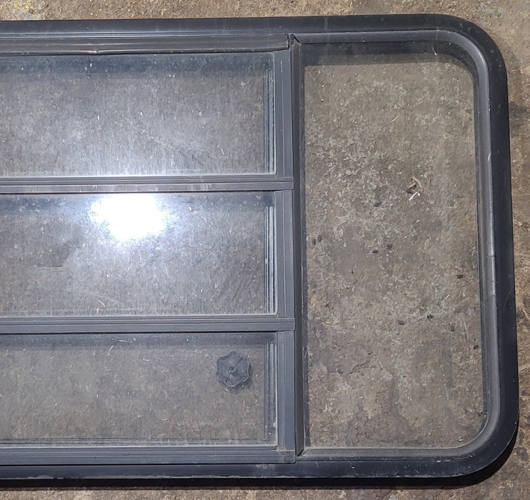 Used Black Radius Opening Window : 59 3/4" W x 26" H x 1 1/4" D