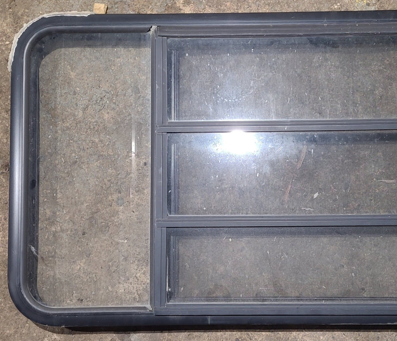 Used Black Radius Opening Window : 59 3/4" W x 26" H x 1 1/4" D