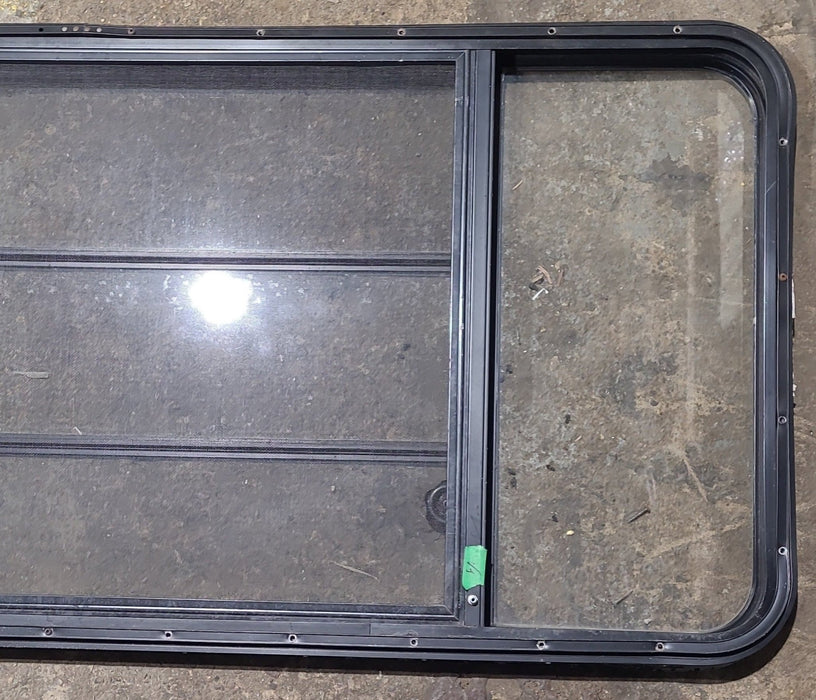 Used Black Radius Opening Window : 59 3/4" W x 26" H x 1 1/4" D
