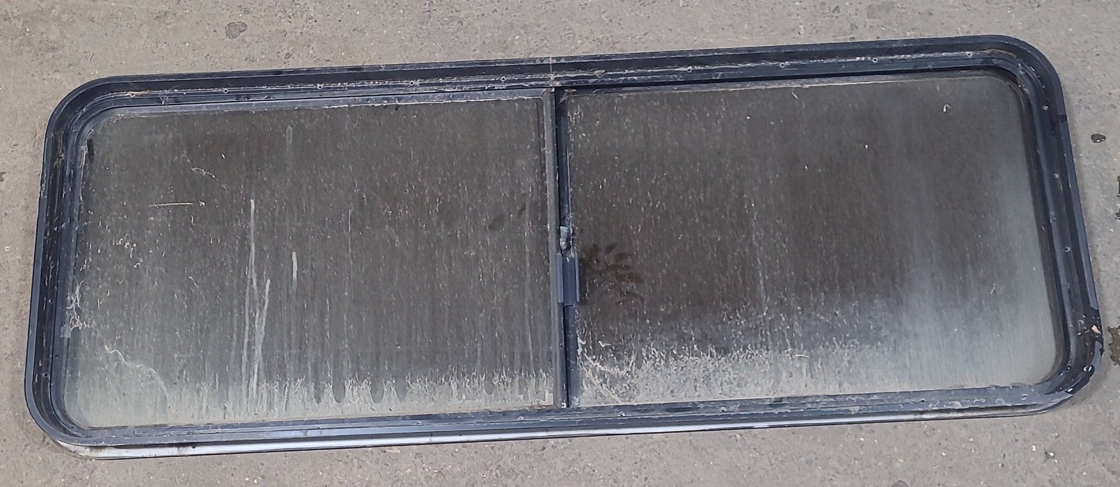 Used Black Radius Opening Window : 60 1/2" W x 21 3/4" H x 2" D