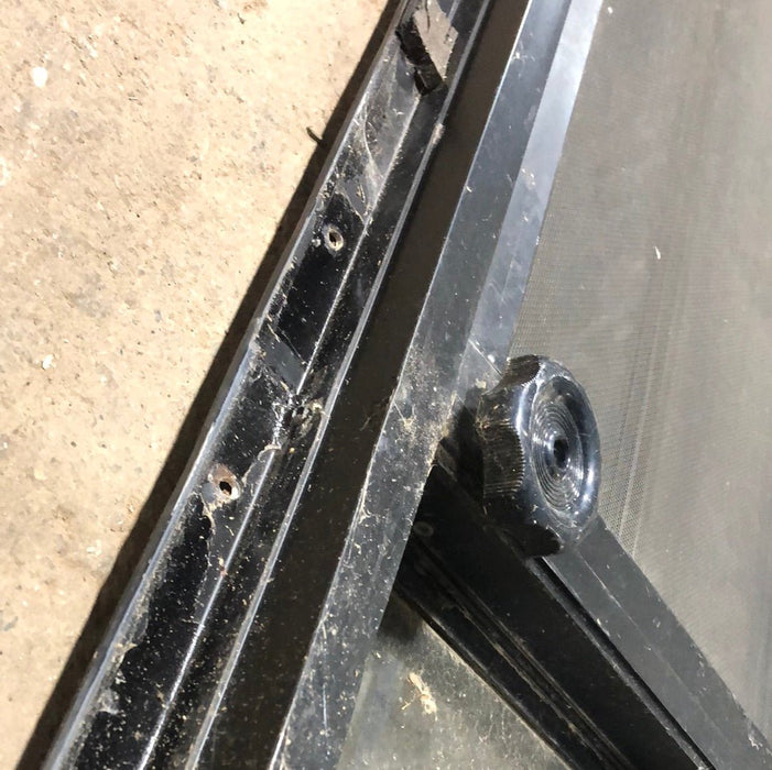 Used Black  Radius Opening Window : 60" X 30 1/2" X 1 3/4" D