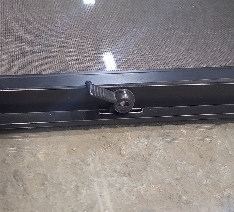 Used Black Radius Opening Window : 60 1/4" W x 21 3/4" H x 1 3/4" D - Young Farts RV Parts