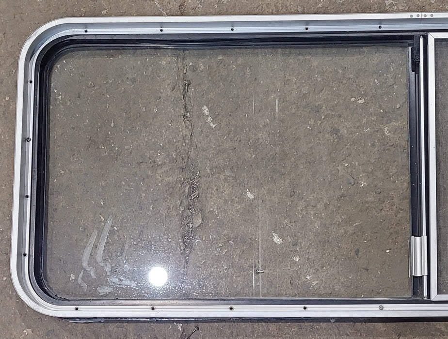 Used Black Radius Opening Window : 60 1/4" W x 21 3/4" H x 1 3/4" D