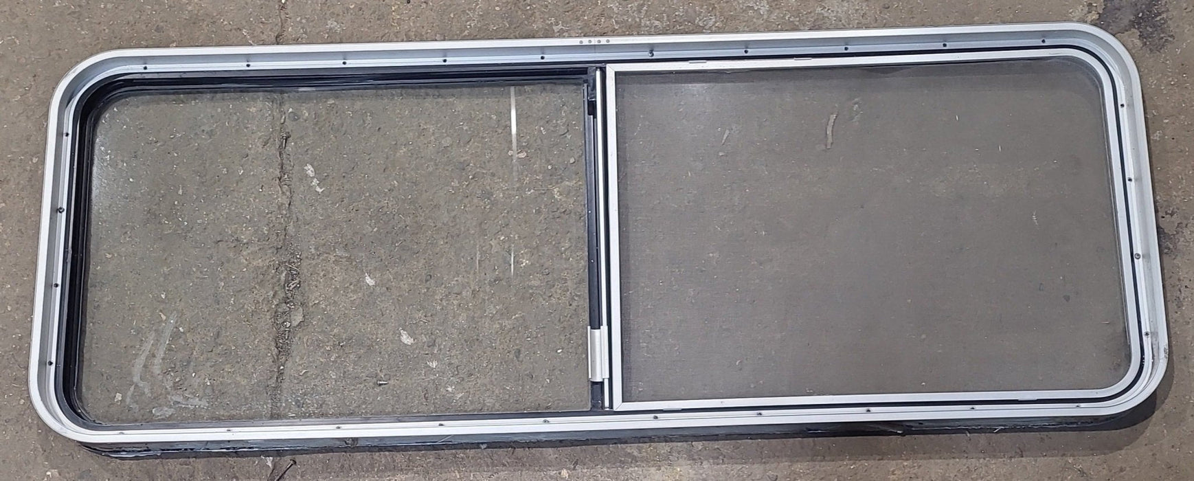 Used Black Radius Opening Window : 60 1/4" W x 21 3/4" H x 1 3/4" D