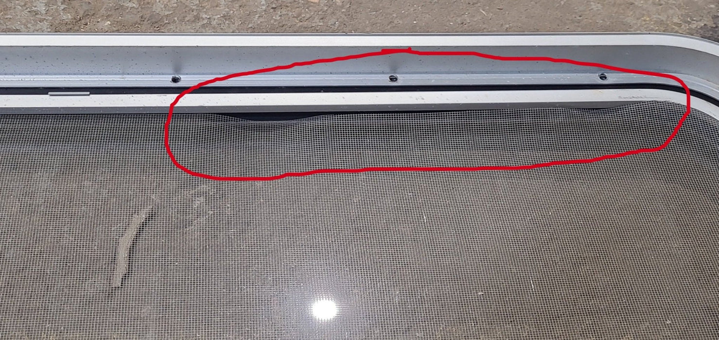 Used Black Radius Opening Window : 60 1/4" W x 21 3/4" H x 1 3/4" D