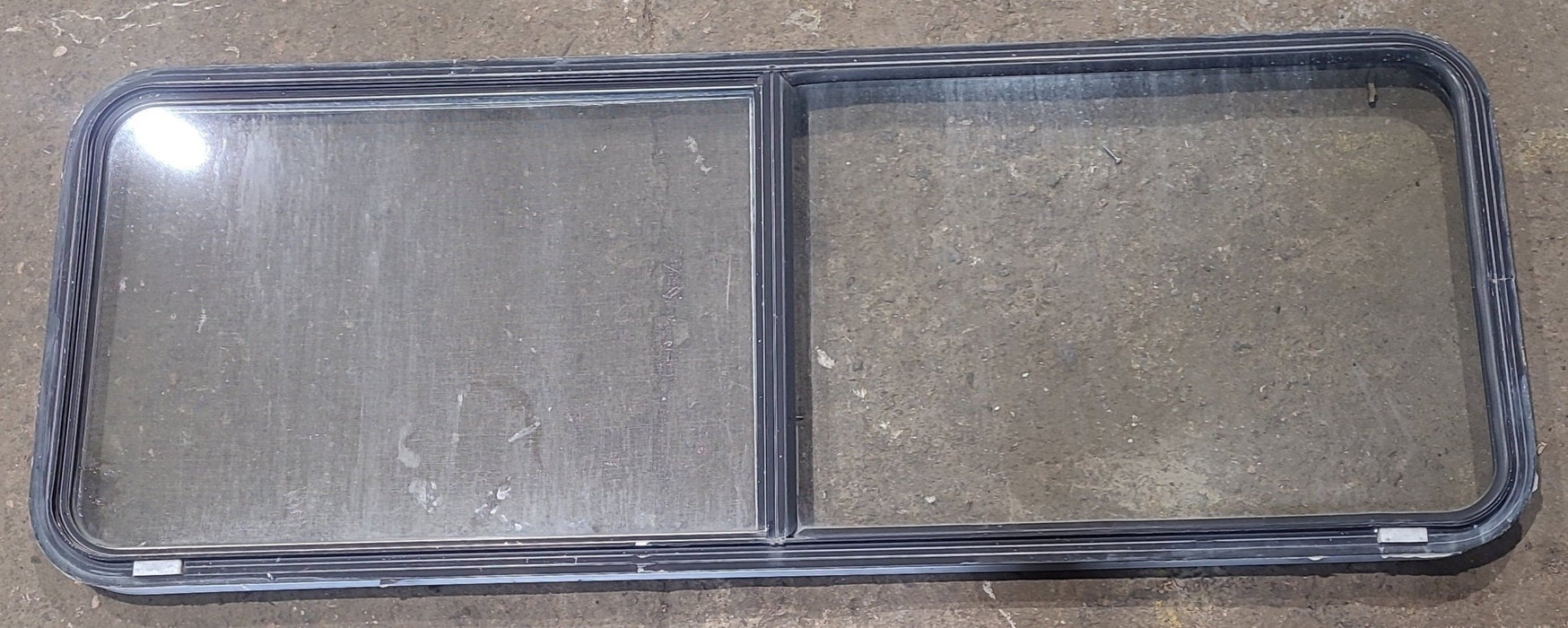 Used Black Radius Opening Window : 60 1/4" W x 21 3/4" H x 1 3/4" D