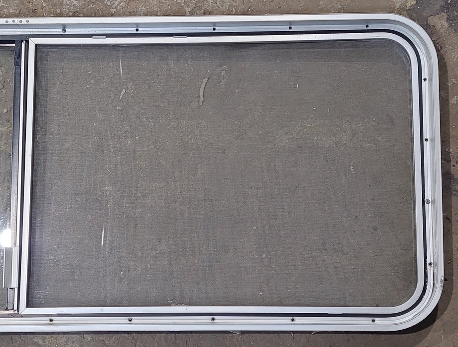 Used Black Radius Opening Window : 60 1/4" W x 21 3/4" H x 1 3/4" D