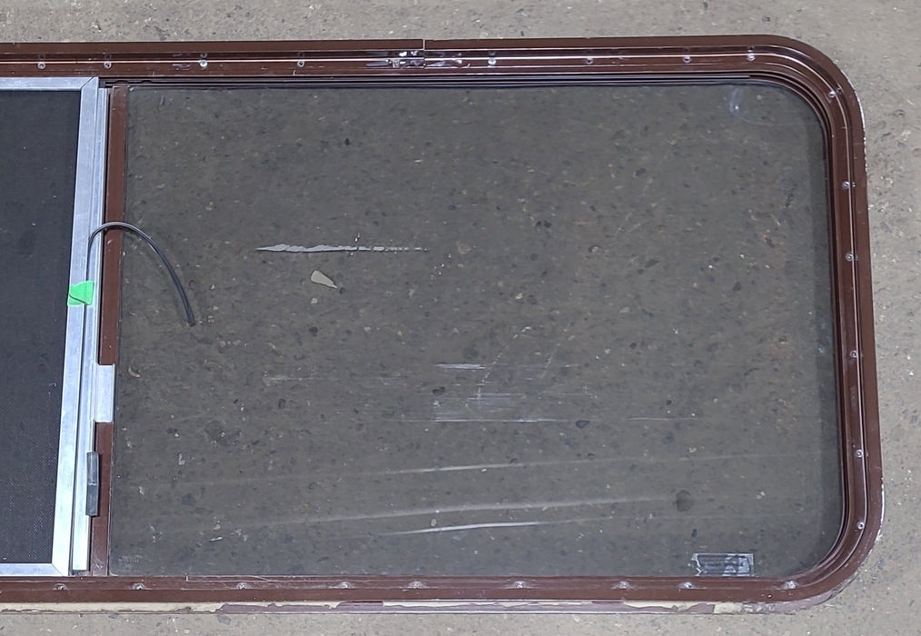 Used Black Radius Opening Window : 60 1/4" W x 21 3/4" H x 1 3/8" D