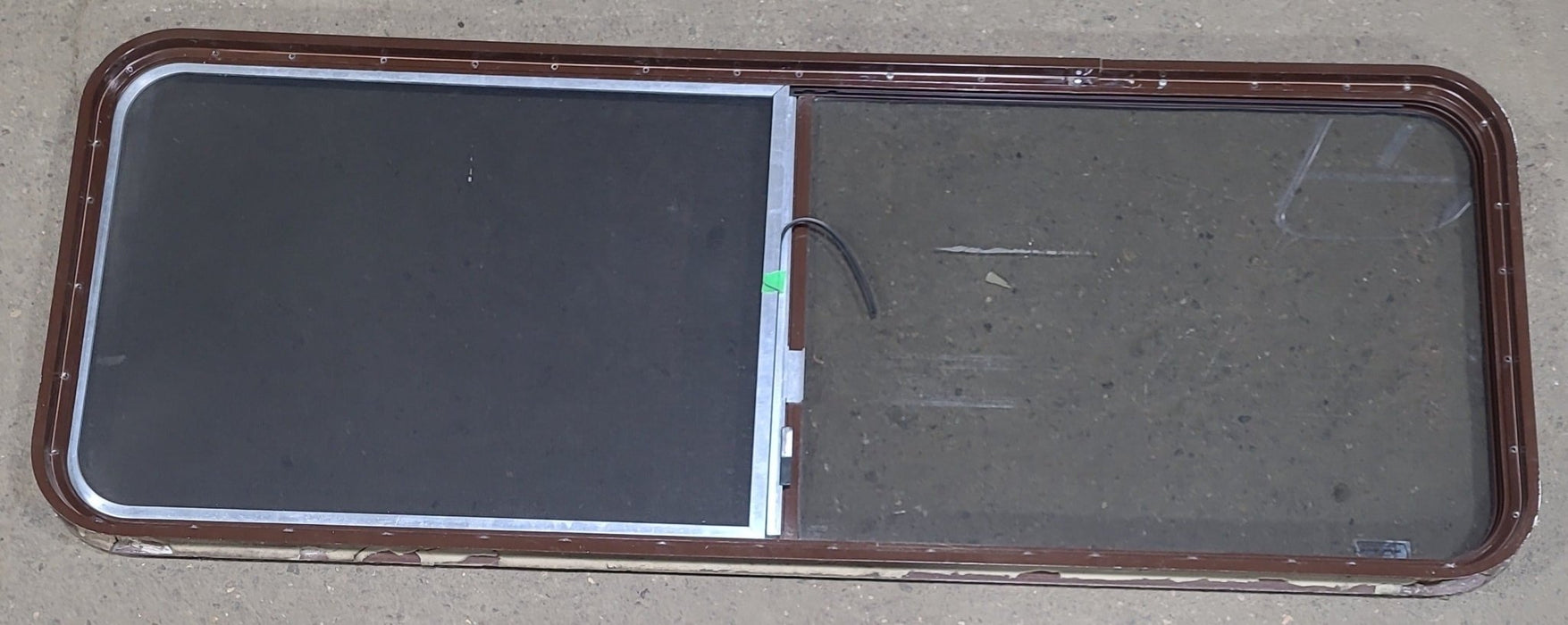 Used Black Radius Opening Window : 60 1/4" W x 21 3/4" H x 1 3/8" D