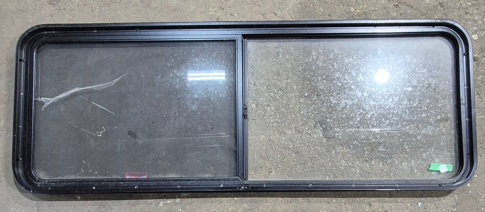 Used Black Radius Opening Window : 60 1/4" W x 21 3/4" H x 1 5/8" D