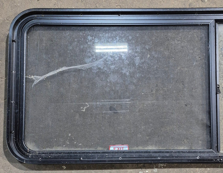 Used Black Radius Opening Window : 60 1/4" W x 21 3/4" H x 1 5/8" D