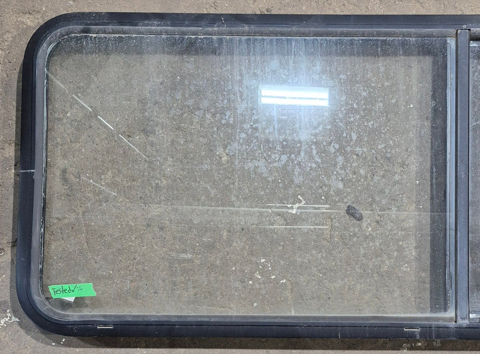 Used Black Radius Opening Window : 60 1/4" W x 21 3/4" H x 1 5/8" D
