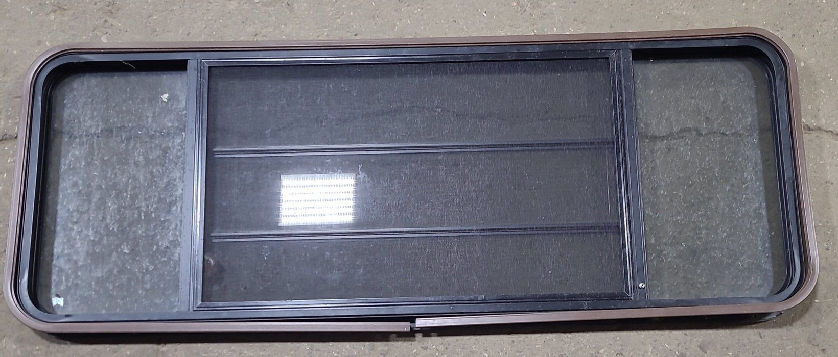 Used Black Radius Opening Window : 60 3/4" W x 23" H x 1 1/2" D