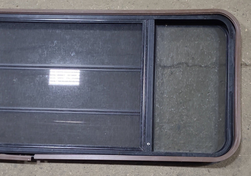 Used Black Radius Opening Window : 60 3/4" W x 23" H x 1 1/2" D