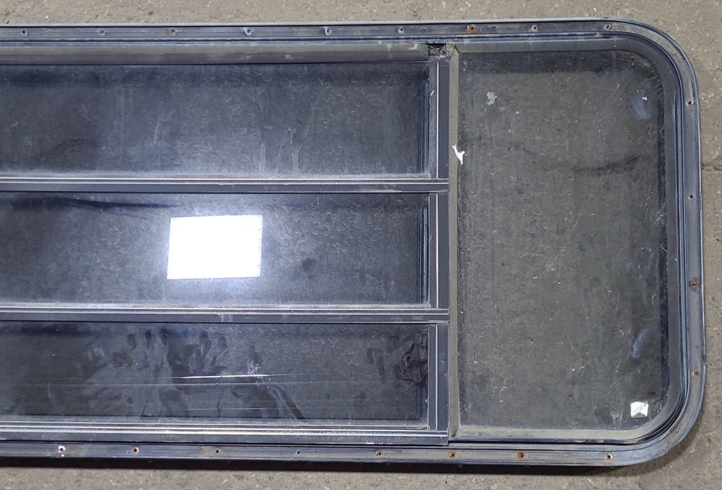 Used Black Radius Opening Window : 60 3/4" W x 23" H x 1 1/2" D