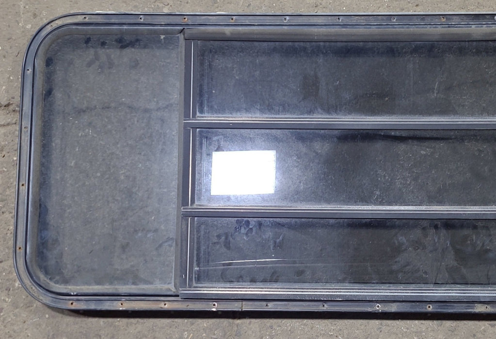 Used Black Radius Opening Window : 60 3/4" W x 23" H x 1 1/2" D