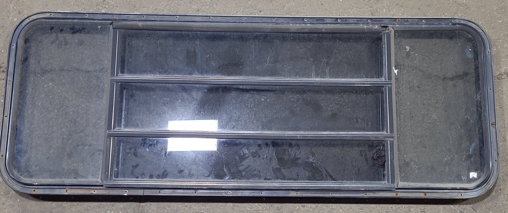 Used Black Radius Opening Window : 60 3/4" W x 23" H x 1 1/2" D