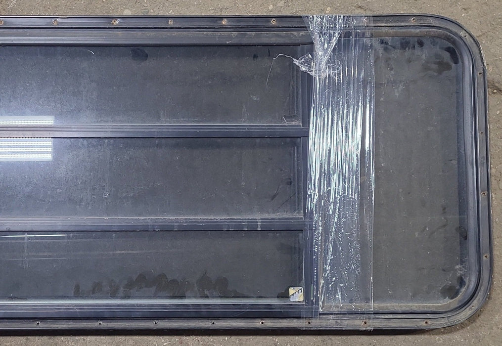 Used Black Radius Opening Window : 60 3/4" W x 23" H x 1 3/8" D