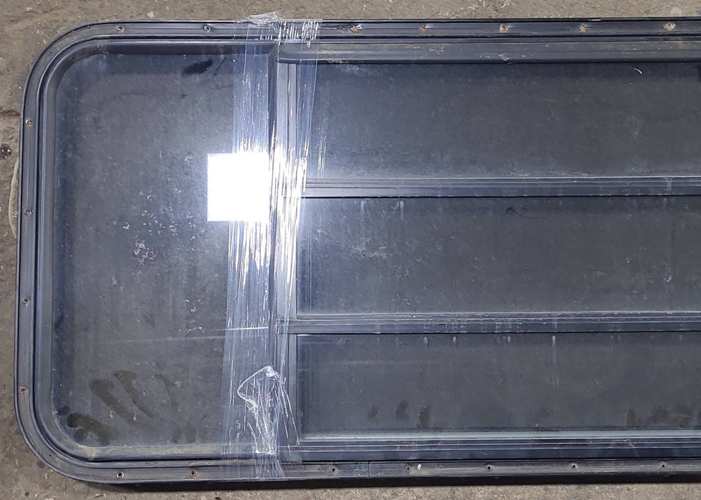 Used Black Radius Opening Window : 60 3/4" W x 23" H x 1 3/8" D