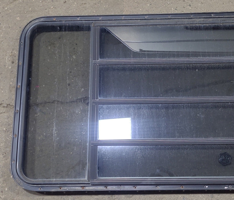 Used Black Radius Opening Window : 60 3/4" W x 30" H x 1 3/8" D