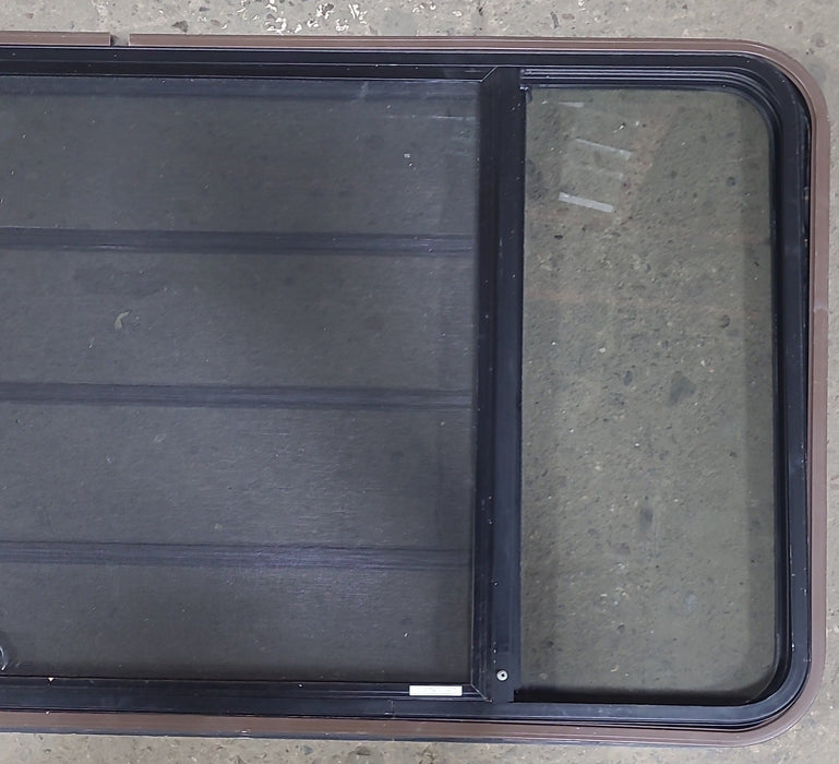 Used Black Radius Opening Window : 60 3/4" W x 30" H x 1 3/8" D