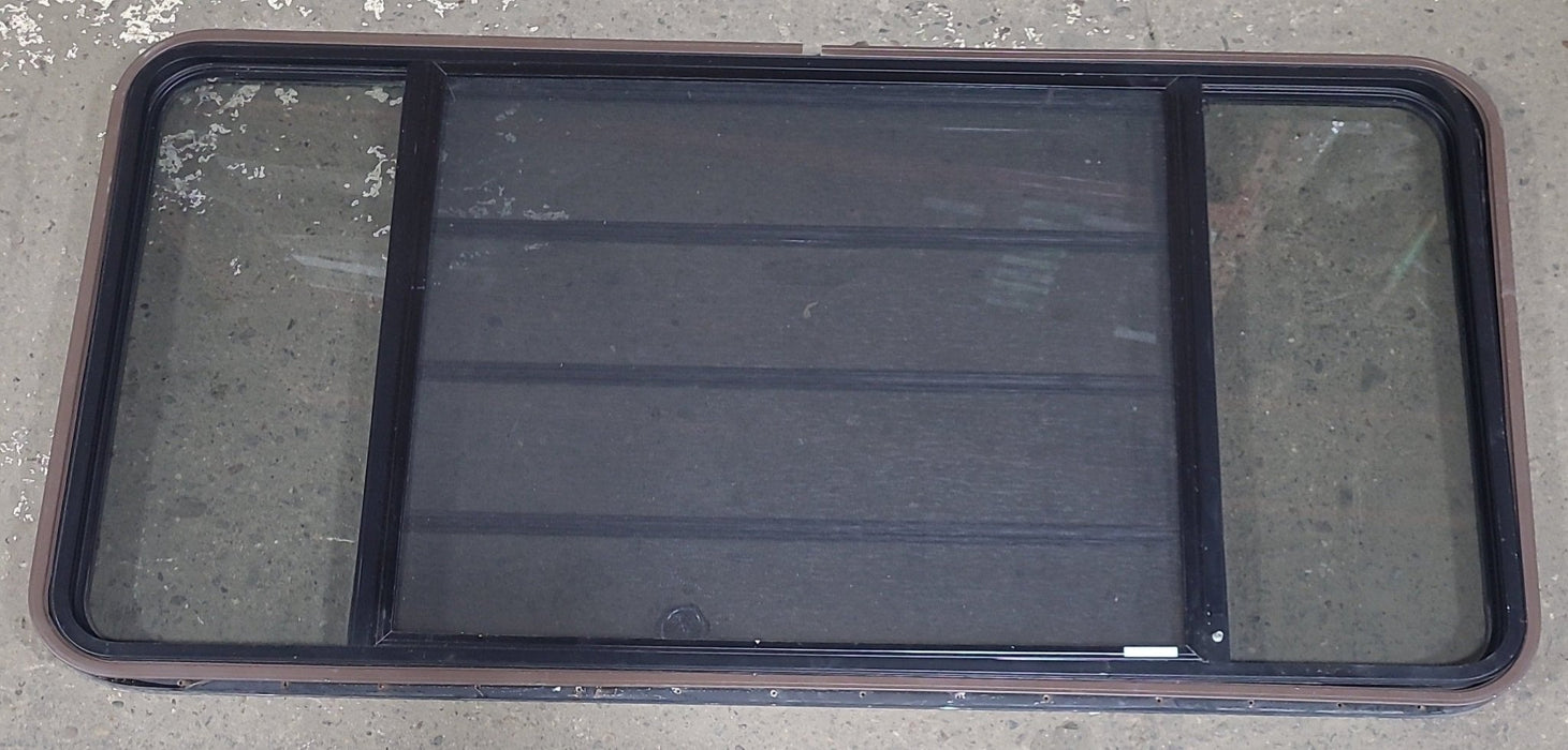 Used Black Radius Opening Window : 60 3/4" W x 30" H x 1 3/8" D