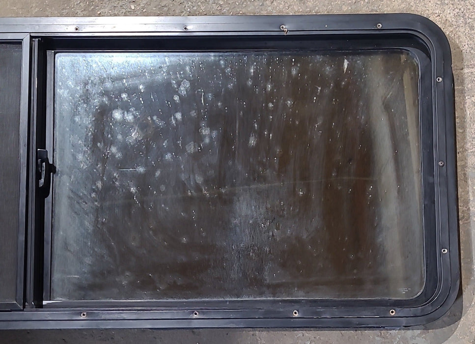Used Black Radius Opening Window : 60" W x 21 1/2" H x 2" D