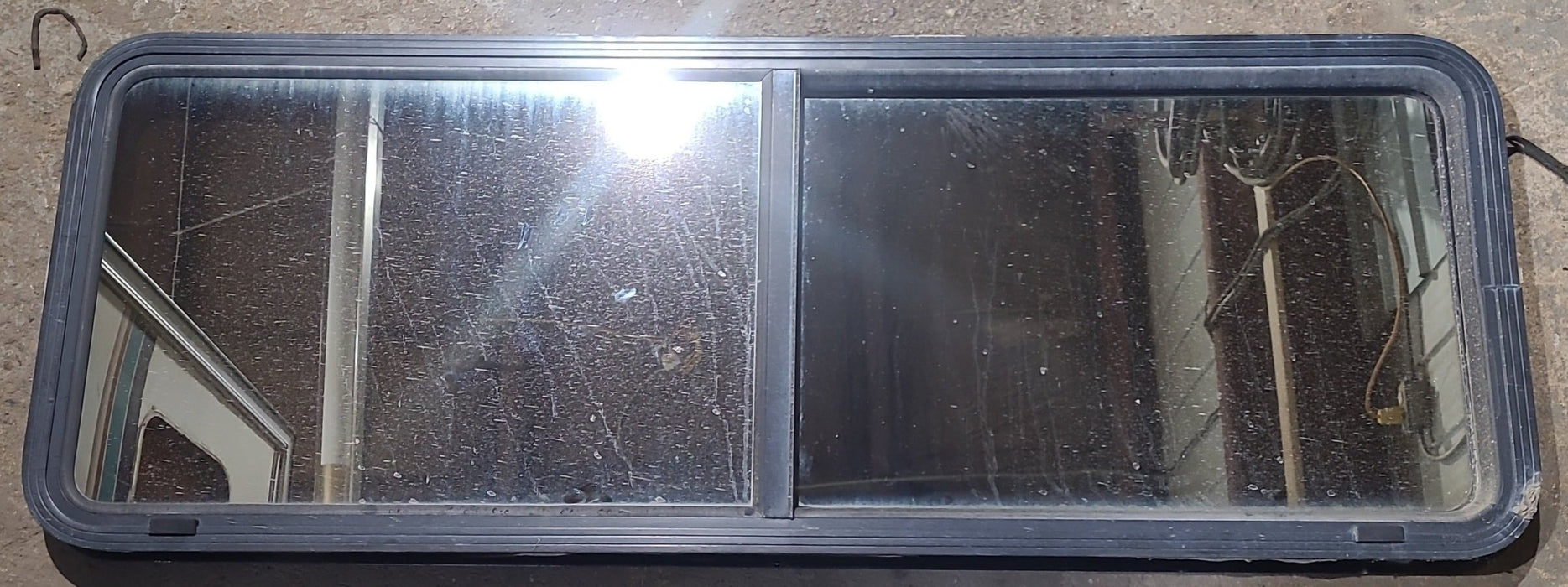 Used Black Radius Opening Window : 60" W x 21 1/2" H x 2" D