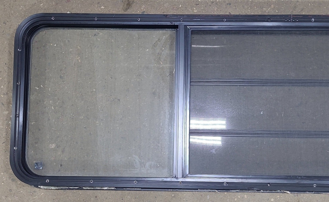 Used Black Radius Opening Window : 71 1/2" W x 21 3/4" H x 1 3/4" D