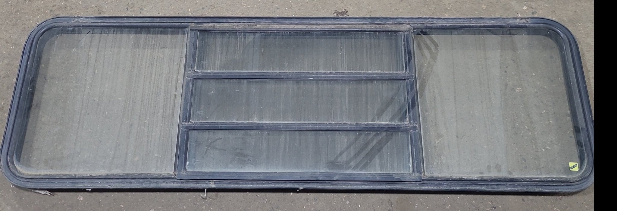 Used Black Radius Opening Window : 71 1/2" W x 21 3/4" H x 1 3/4" D