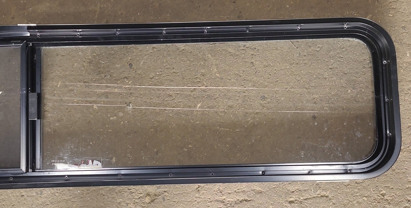 Used Black Radius Opening Window : 71 1/4" W x 14 1/2" H x 1" D