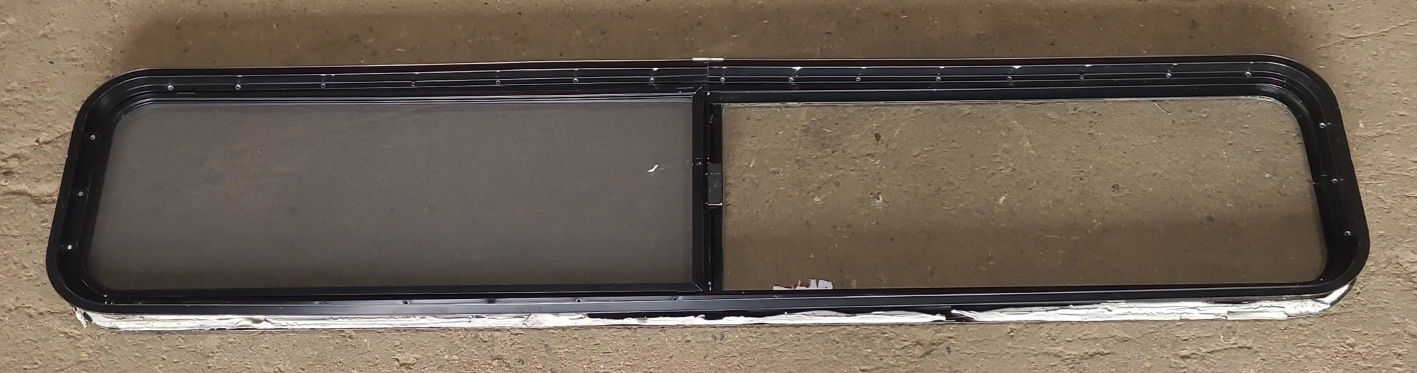 Used Black Radius Opening Window : 71 1/4" W x 14 1/2" H x 1" D