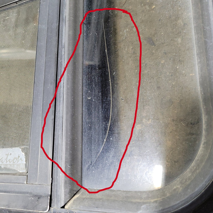 Used Black Radius Opening Window : 23 1/2" X 17 3/4" X 2" D
