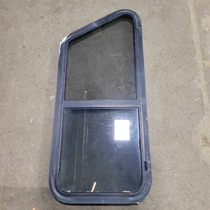 Used Black Radius Slanted Opening Window : 42 3/4" X 17 1/4" X 2" D