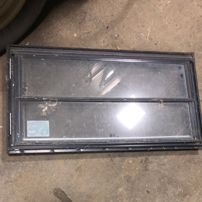 Used Black Square Emergency Opening Window :35 5/8 X 18 1/8" X 1 1/4" D - Young Farts RV Parts