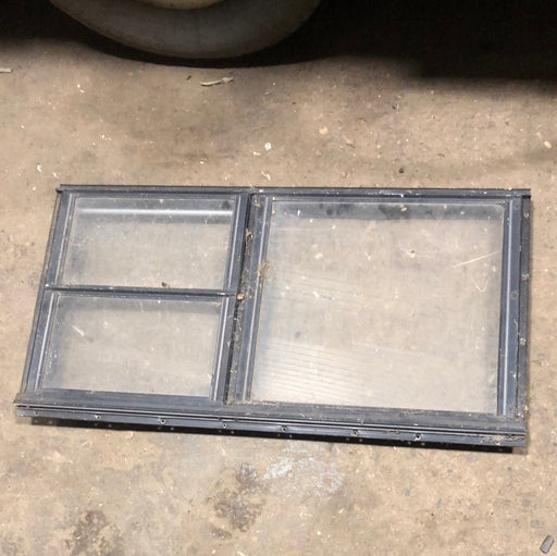 Used Black Square Opening Window :35 3/4" X 18" X 1 5/8" D - Young Farts RV Parts
