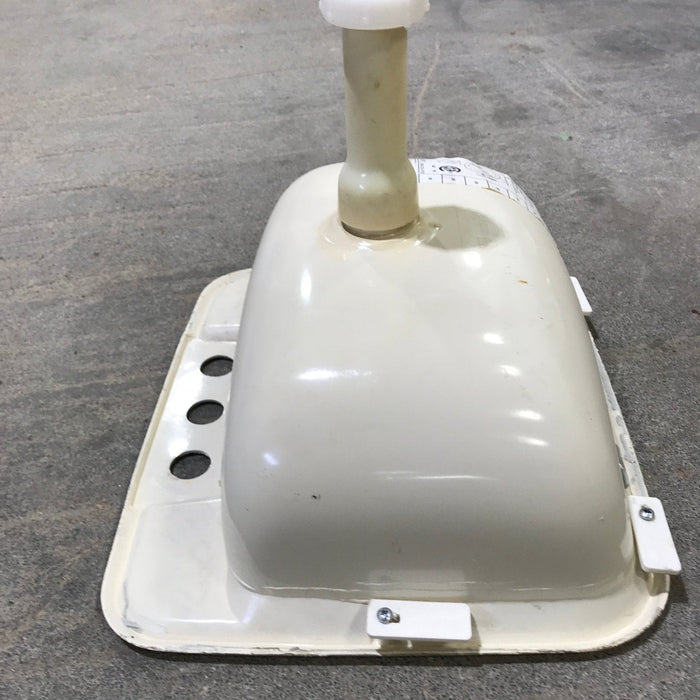 Used Bathroom Sink, Bone - 14 1/2" x 12 1/2" x 5"D