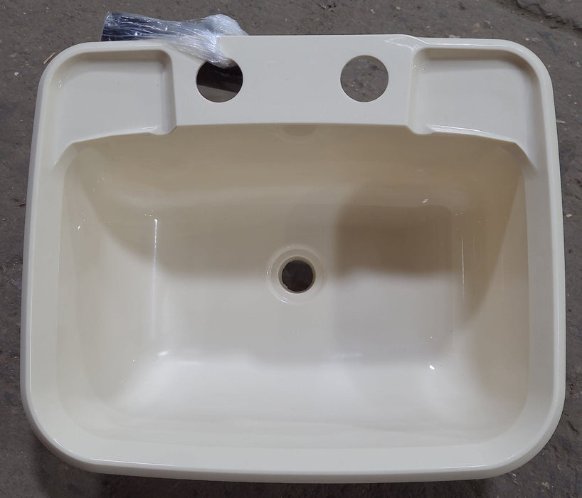 Used Bone Bathroom Sink 14 3/4" x 12 1/4" x 5 1/2" D - Young Farts RV Parts