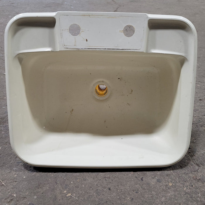 Used Bathroom Sink, Bone - 14 3/4" X 12 1/4" X 6" D