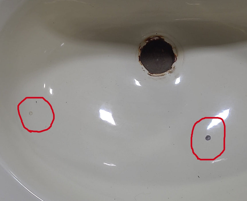 Used Bathroom Sink, Bone - 20 1/4" X 17 1/4" X 6 1/4" D