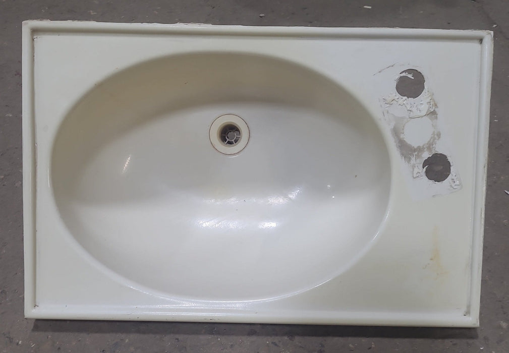 Used Bathroom Sink, Bone - 20 3/8" X 13 1/8" X 6 1/2" D