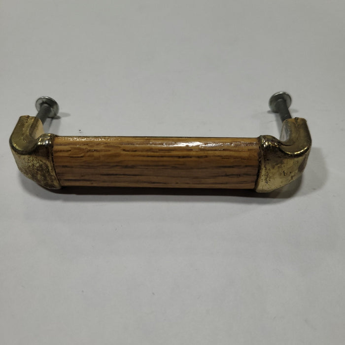 Used Bronze (with wooden center) Cabinet Handle 3" Hole Spacing