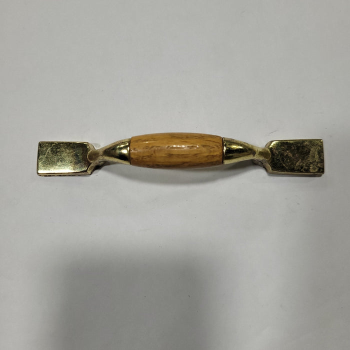 Used Bronze (with wooden center) Cabinet Handle 3" Hole Spacing