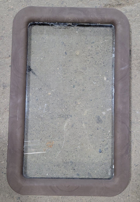 Used Brown Entry door window : 24 3/4" x 15 3/4" - Young Farts RV Parts