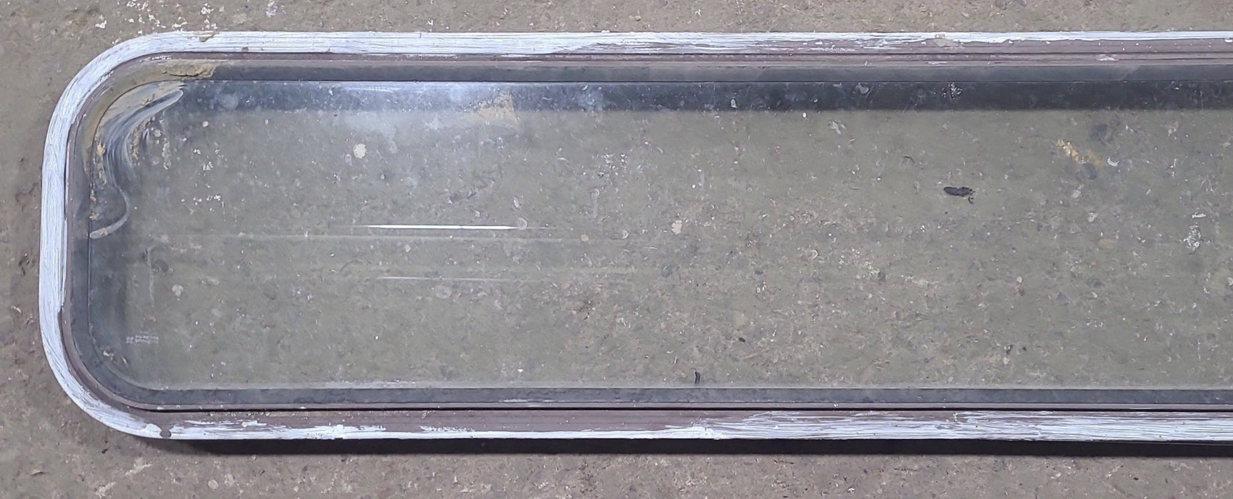 Used Brown Radius Non Opening Window : 47" W x 10 3/4" H x 1 5/8" D