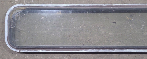 Used Brown Radius Non Opening Window : 47" W x 10 3/4" H x 1 5/8" D - Young Farts RV Parts