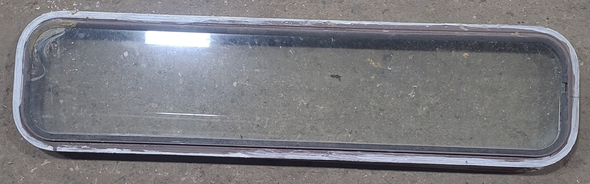 Used Brown Radius Non Opening Window : 47" W x 10 3/4" H x 1 5/8" D